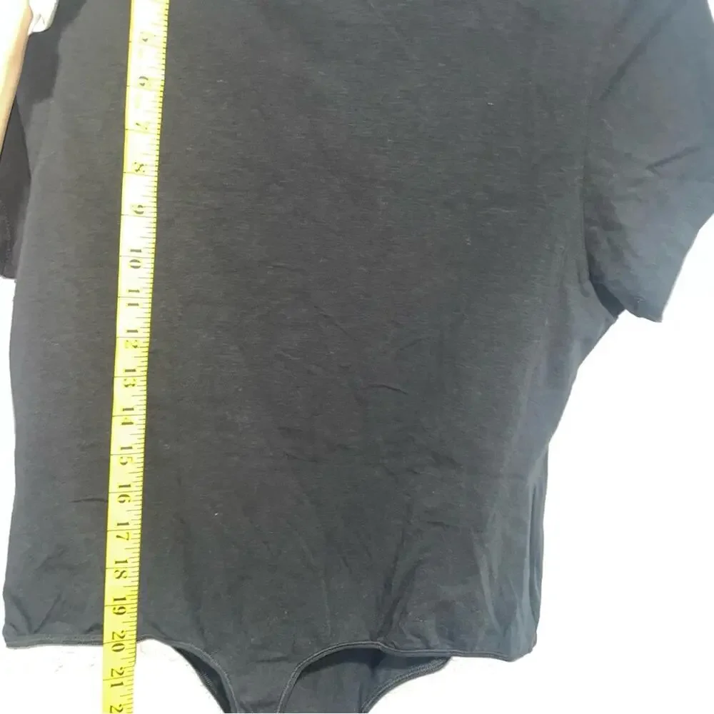 Skims Classic Cotton T Short Thong Bodysuit Black 2X New No Box - Picture 7 of 8